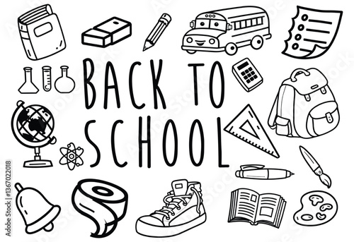 Back to school is a theme for this image