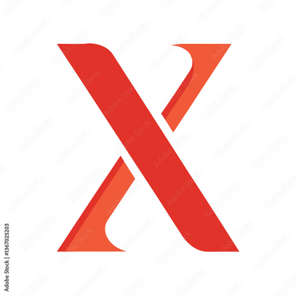 Obraz premium Minimalis Modern X Letter Vector Logo Design Template Use Any Purpose