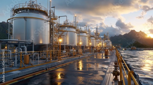 Wallpaper Mural Essential Role of Workers in Monitoring and Managing Large Industrial Refineries for Efficient Fuel Processing Operations Torontodigital.ca