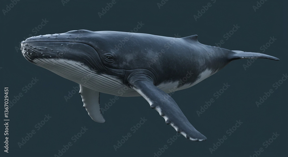 Naklejka premium Illustration of a whale.