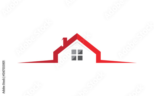 Home industrial Property concept icon logo illustration v.158