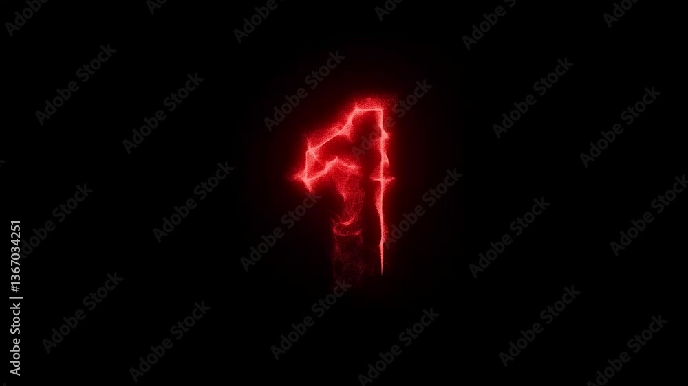 Particle trail text effect number 1 animation Particle trail text effect number 1 animation