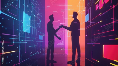 Futuristic Handshake in a Digital World