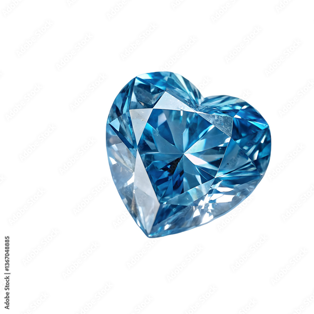 Heart-Shaped Blue Diamond isolated on transparent background Heart-Shaped Blue Diamond isolated on transparent background