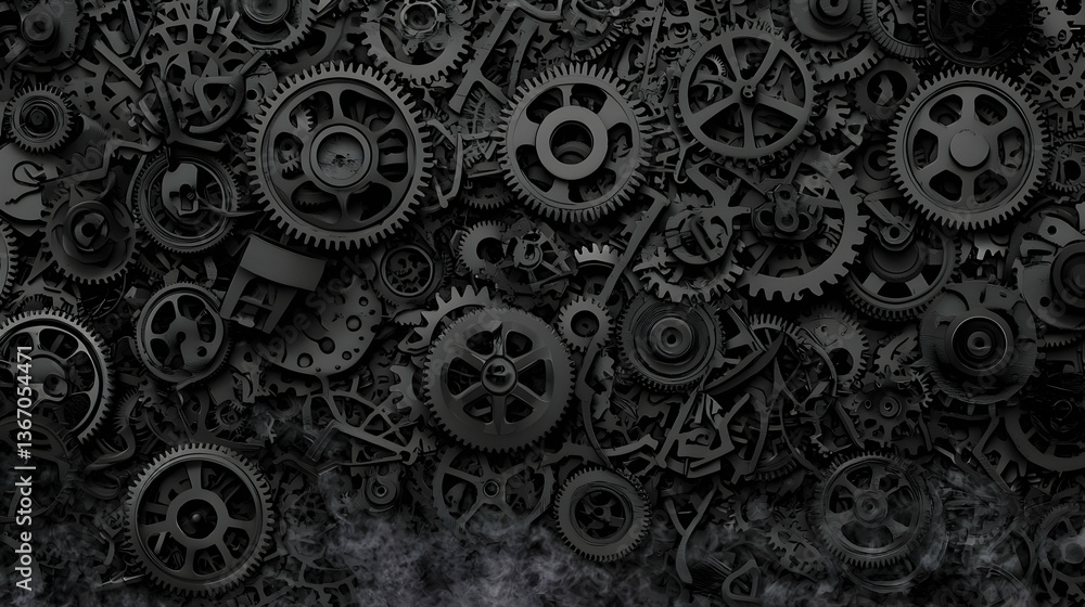 Dark Grey Metal Gears Mechanical Background Texture Dark Grey Metal Gears Mechanical Background Texture
