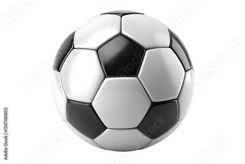 Classic soccer ball isolated on white background