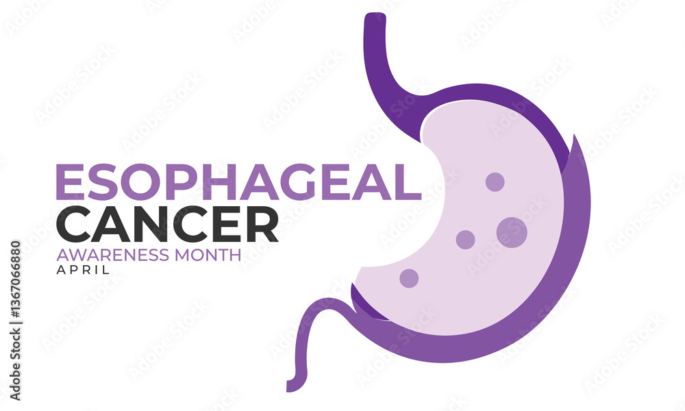 Esophageal Cancer Awareness Month. background, banner, card, poster, template, Vector, illustration Esophageal Cancer Awareness Month. background, banner, card, poster, template, Vector, illustration