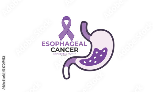 Esophageal Cancer Awareness Month. background, banner, card, poster, template, Vector, illustration