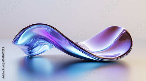a smooth 3d fluid wave resembling liquid metal
