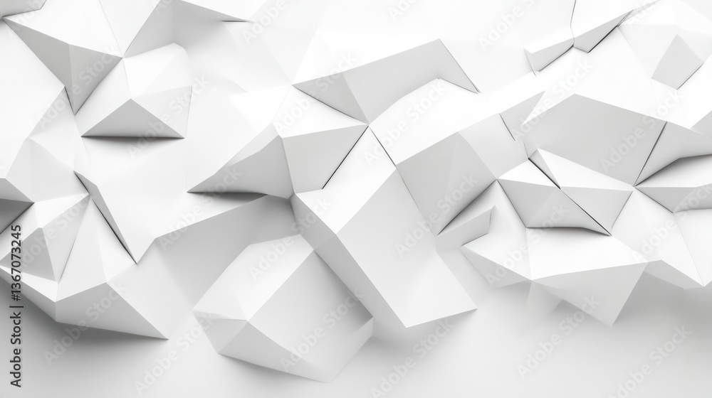 White polygon textured background White polygon textured background