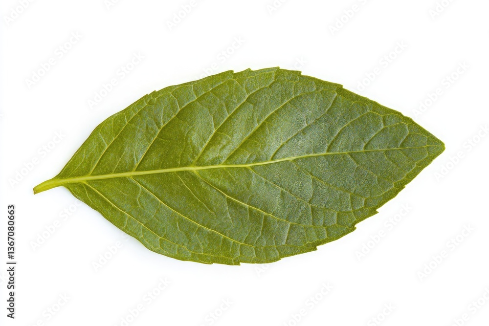 Obraz premium Close-up of a vibrant green leaf. Healthy, fresh foliage