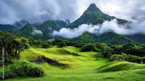 Captivating volcano photography a foggy morning adventure in misty landscapes