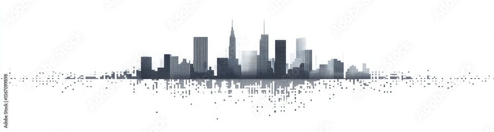 Naklejka premium Abstract City Skyline (2)