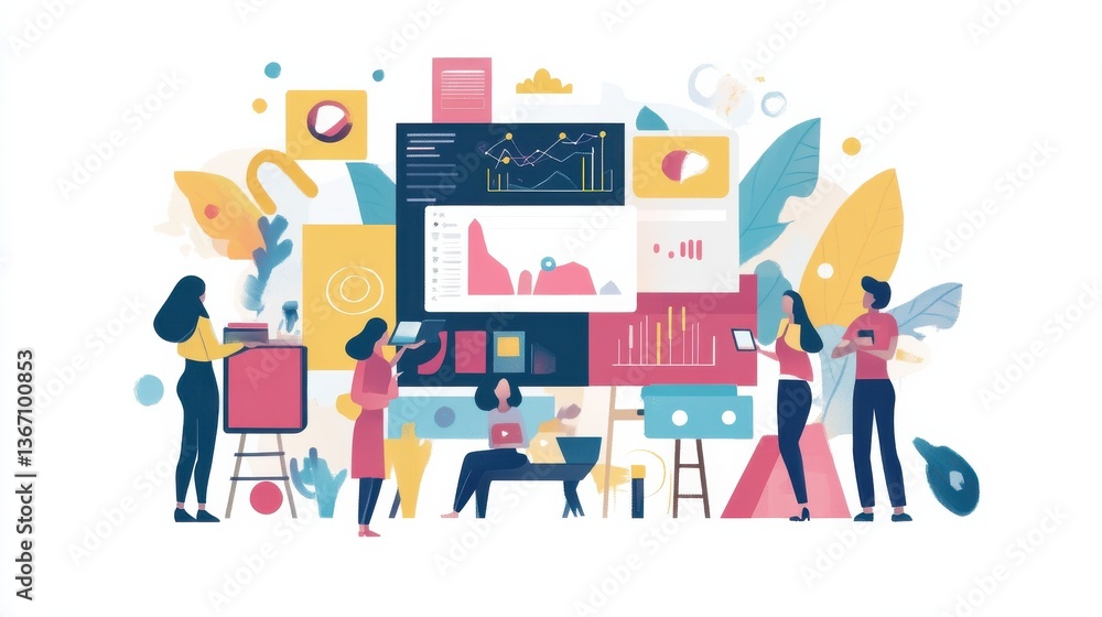 Develop a social media marketing strategy for a brand illustration Develop a social media marketing strategy for a brand illustration