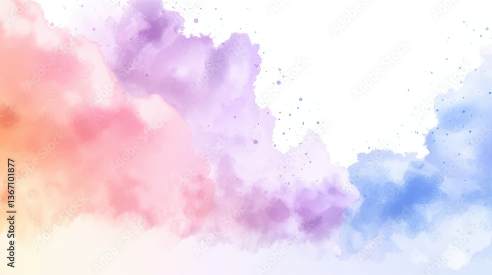 Obraz premium Dynamic watercolor background, vibrant colors on a pristine white canvas vivid