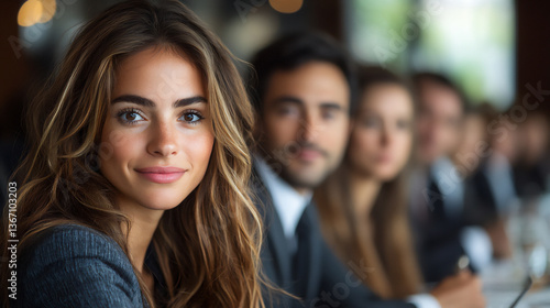 Wallpaper Mural  corporate team reviewing project deliverables in a conference room Torontodigital.ca