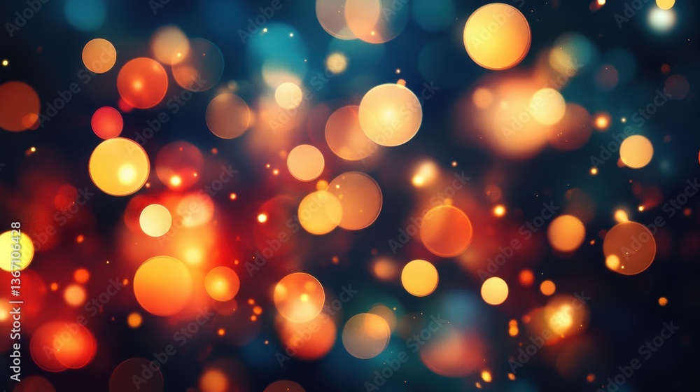 Obraz premium Abstract bokeh lights with festive feel illustration