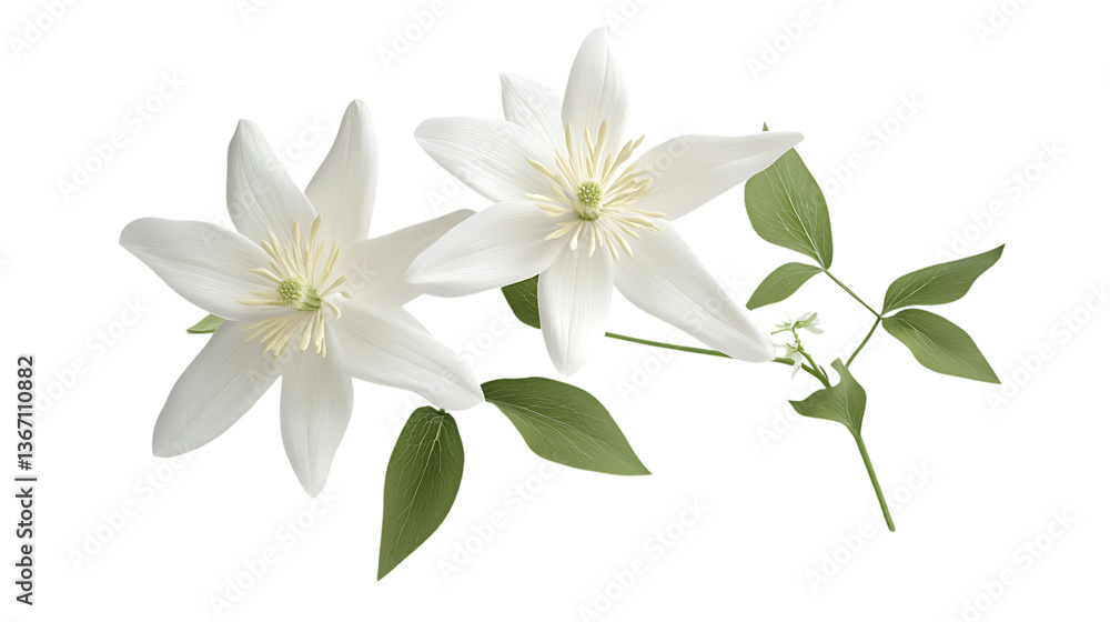 Obraz premium 3D rendering Columbine flower isolated on png