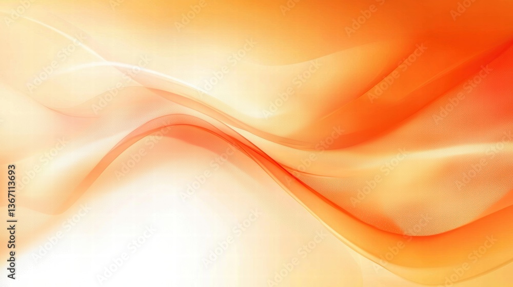 Obraz premium Dynamic wave in yellow and orange capturing movement and energy against a white background