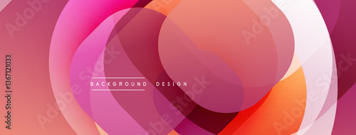 Abstract background with layered translucent gradient shapes