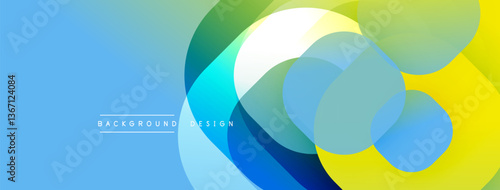 Abstract background with layered translucent gradient shapes
