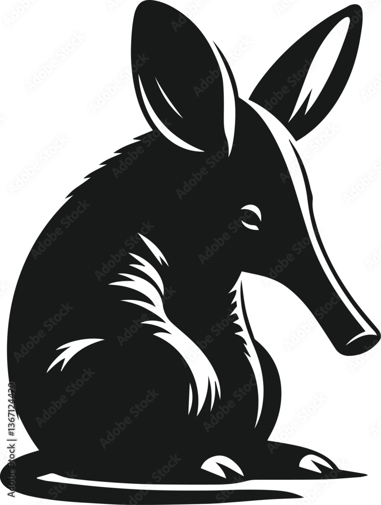 Obraz premium Aardvark silhouette animal vector