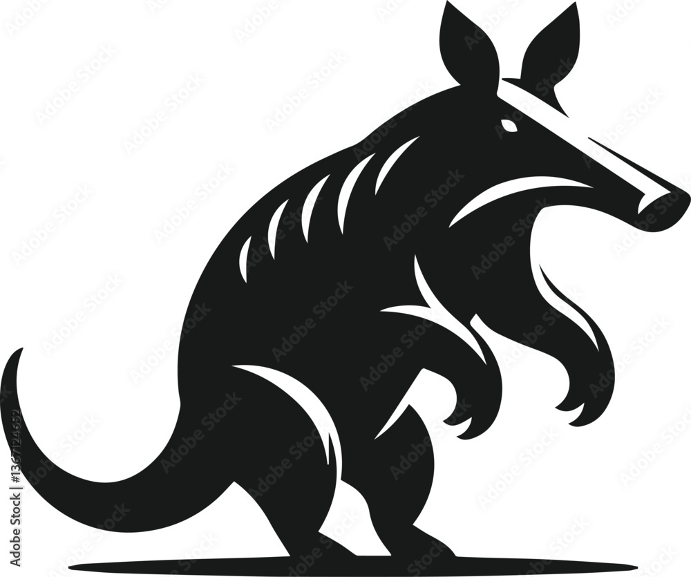 Fototapeta premium Aardvark silhouette animal vector