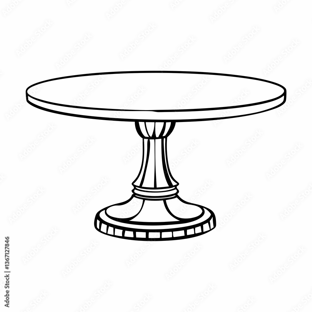 Black and White Stylish and Modern Table Line Art - Vector Black and White Stylish and Modern Table Line Art - Vector