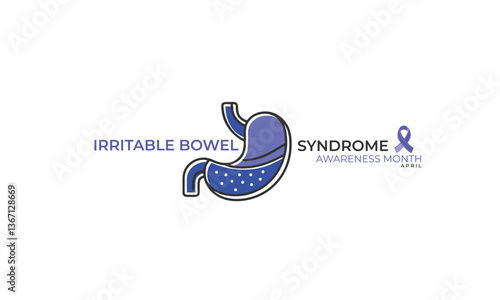 irritable bowel syndrome awareness month. background, banner, card, poster, template, Vector, illustration.