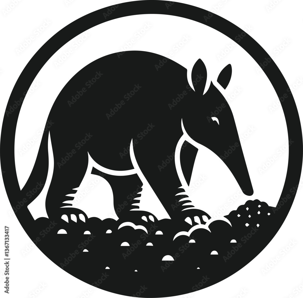 Obraz premium Aardvark silhouette animal vector