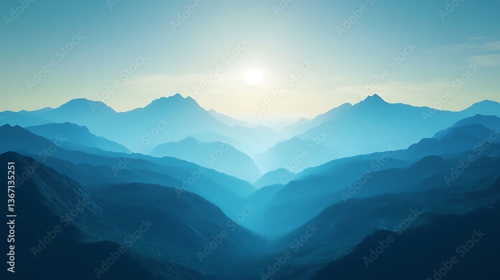 Obraz premium mountain landscape in the morning