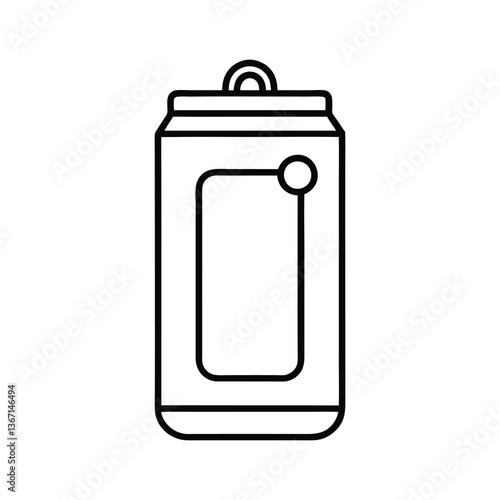 Outline illustration of a soda can.