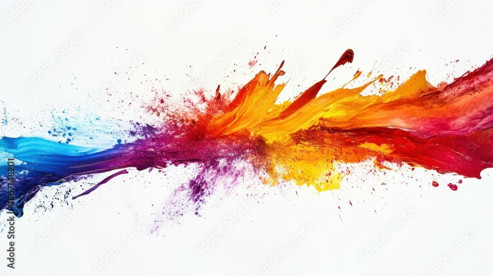 Colorful abstract painting with dynamic brush strokes and splatters. Colorful abstract painting with dynamic brush strokes and splatters.