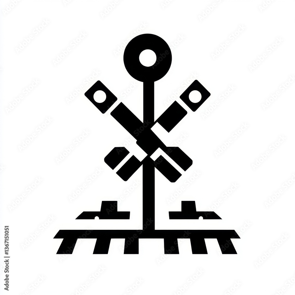 Railroad crossing signal, silhouette, safety, rural area Railroad crossing signal, silhouette, safety, rural area