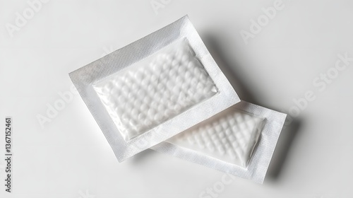 Alcohol prep pad packet isolated on transparent background