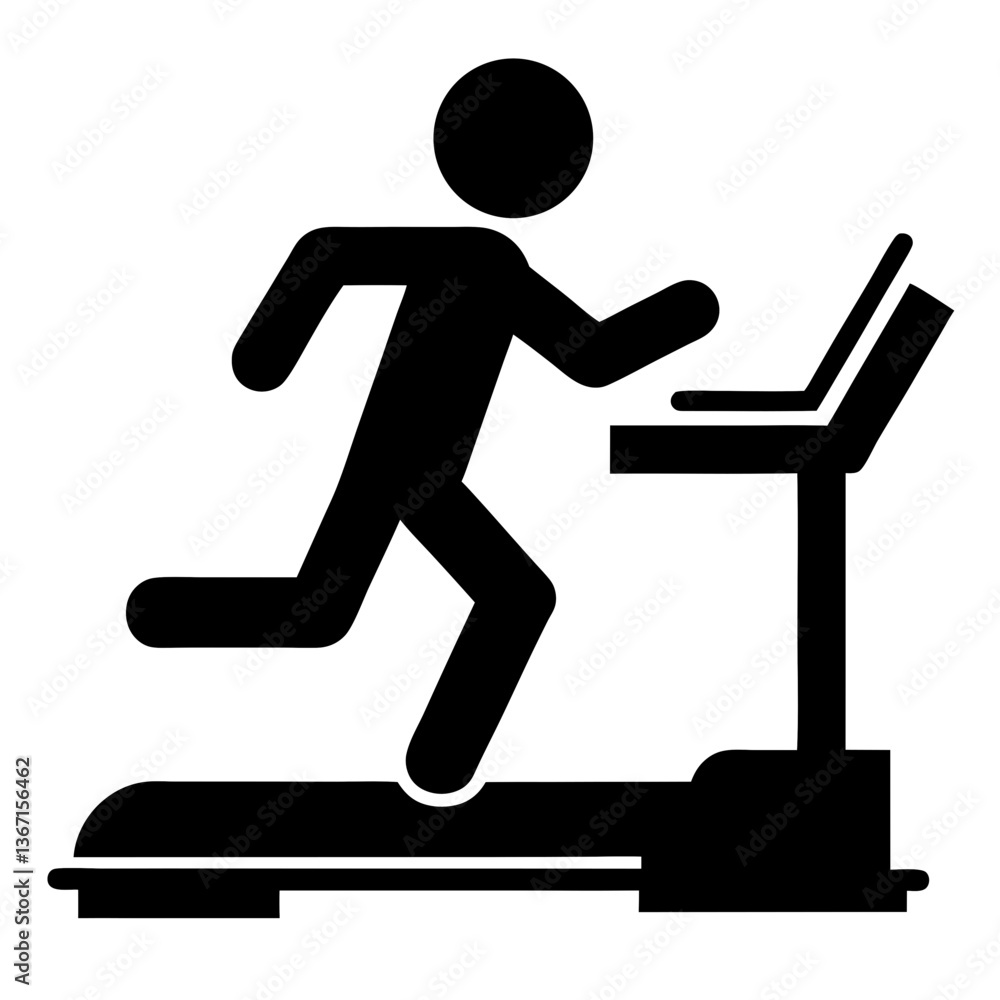 Silhouette of a running man symbolizing speed and success Silhouette of a running man symbolizing speed and success