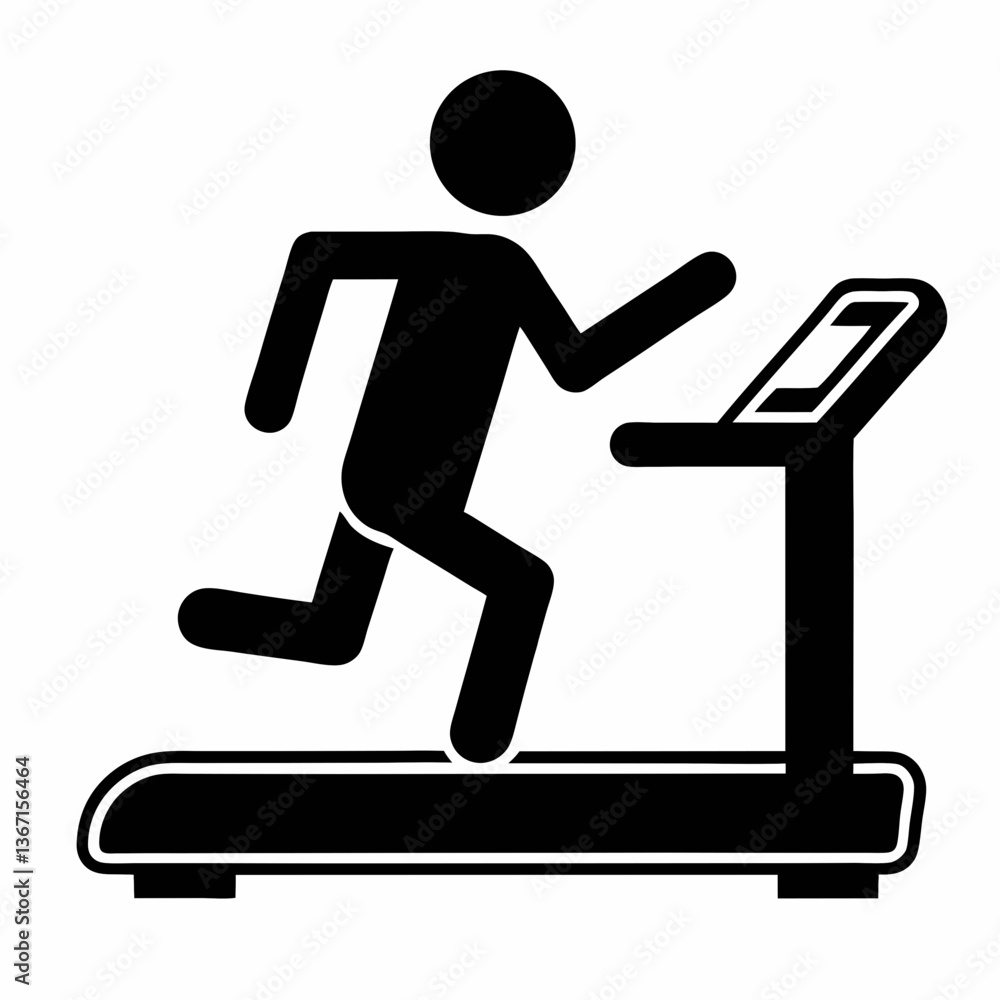 Silhouette of a running man symbolizing speed and success Silhouette of a running man symbolizing speed and success