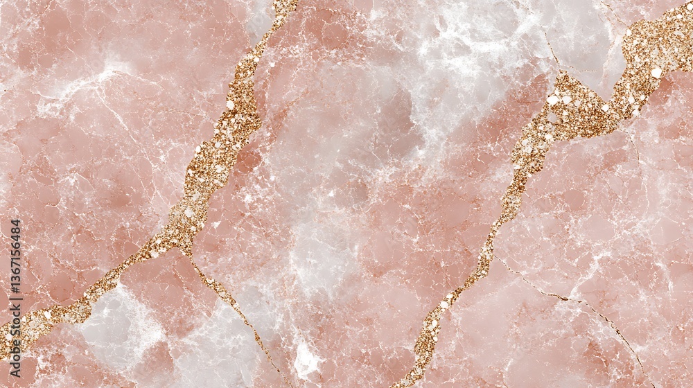 Fototapeta premium Rose marble gold pattern.