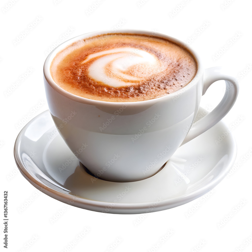 Cappuccino cup isolated on transparent background
Cappuccino cup isolated on transparent background