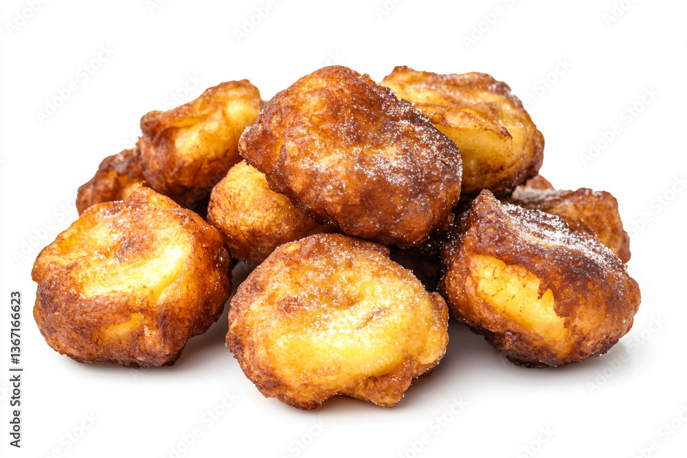a pile of doughnuts with powdered sugar on top a pile of doughnuts with powdered sugar on top