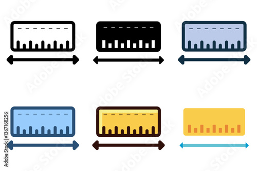 ruler measurement tool icon vector illustration