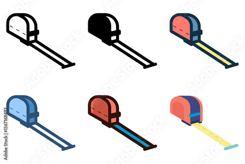 roll meter tool icon vector illustration