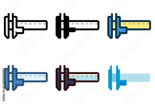 vernier caliper measurement tool icon vector illustration