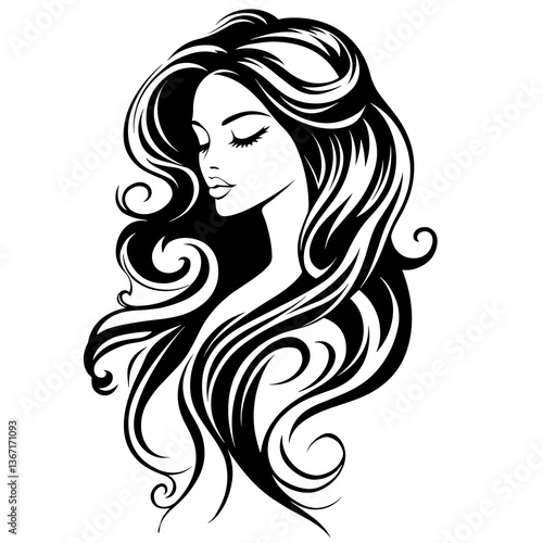 Leaf with a black outline and white veins