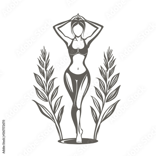 Leaf with a black outline and white veins