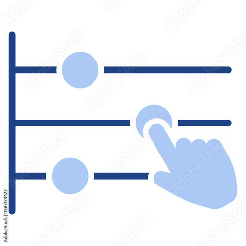 Adjusting Flat Blue Icon