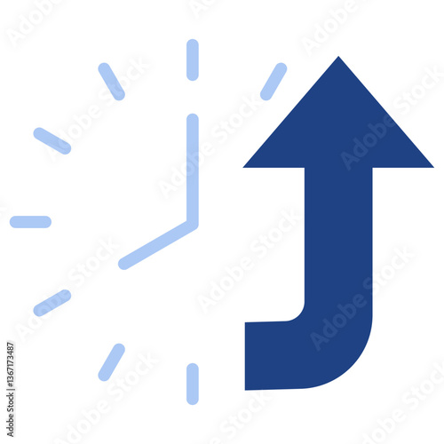 Uptime Flat Blue Icon