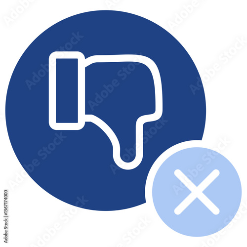 Dislike Flat Blue Icon