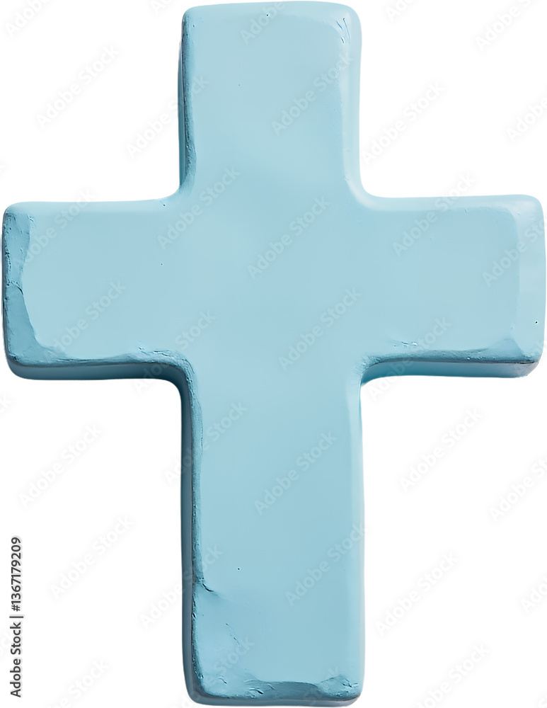 Obraz premium Light Blue Plus Sign. Transparent Background.