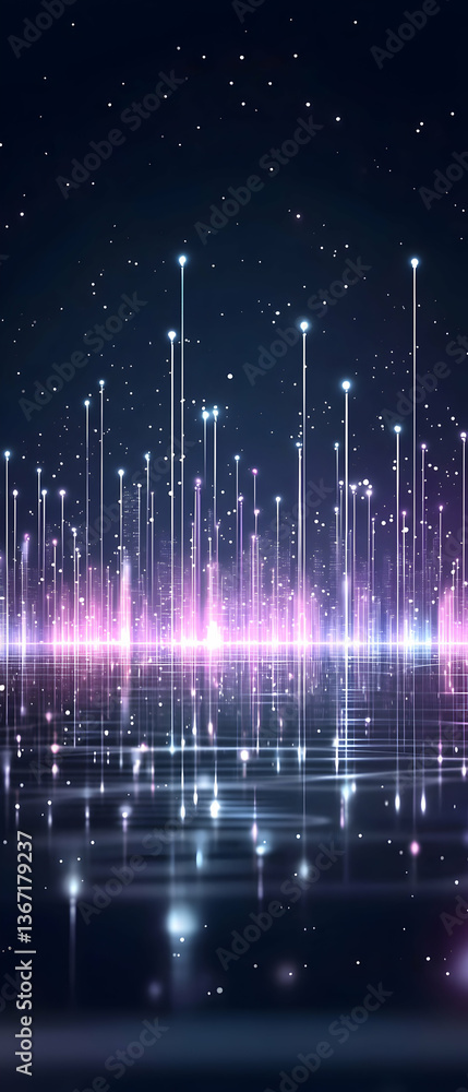 Abstract Purple Pink and Blue Glowing Lines Dark Background Abstract Purple Pink and Blue Glowing Lines Dark Background